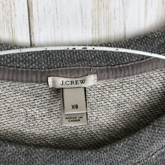 J. Crew Gray Floral Anchor Nautical Sweatshirt Tee - Picture 4 of 4